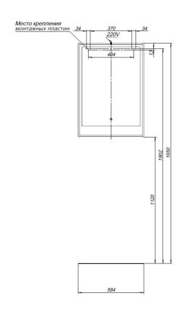 Зеркало Aquanet Милан 60 дуб рустикальный