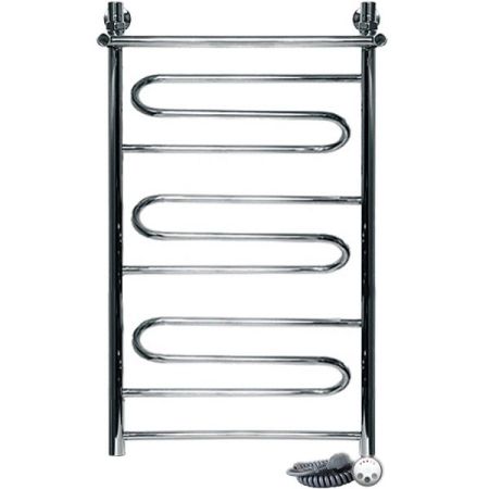 Электрический полотенцесушитель Ника Curve ЛZ/ВП 80x60 с полкой Хром, артикул Электрический ЛZ/ВП 80x60 см