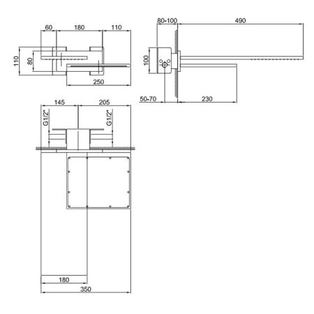 Внутренняя часть, Fantini, назначение-для верхнего душа с каскадной струей, стандарт подвода воды-1/2", комплектация-пластиковые заглушки, звукоизолирующий полистирол, влагощитные прокладки