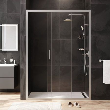 W90G-140-1-195MT Gem Solo Дверь душевая 140х195, стекло прозрачное, профиль матовый хром, артикул W90G-140-1-195MT