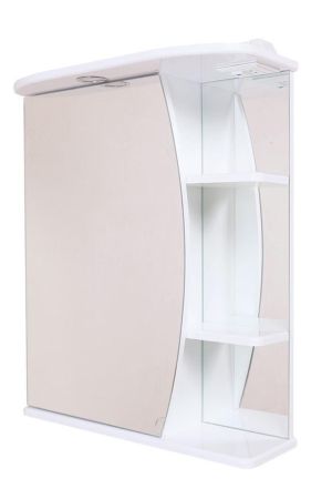 Шкаф-зеркало Onika Луна 60 белый, левый, с подсветкой