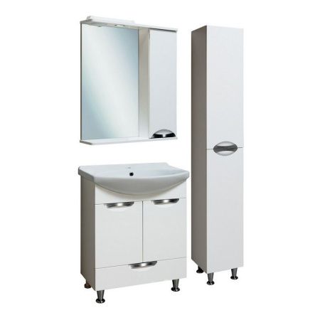 Зеркало со шкафом Runo Барселона 65 R 4620750023355 с подсветкой Белое