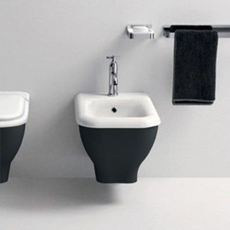 Agape Memory Биде подвесное 38x55.4x32.8 см, цвет: белый/темно-серый Agape Memory Биде подвесное 38x55.4x32.8 см, цвет: белый/темно-серый