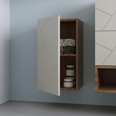 Шкаф навесной Бриклаер КРИСТАЛЛ 35х60 см, латте, артикул 4627125416996