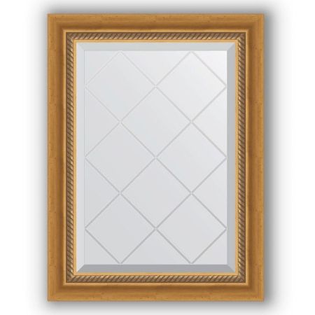 Зеркало Evoform Exclusive-G 71х53 Состаренное золото с плетением