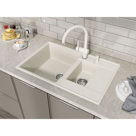 Кухонная мойка Grandex Aqua Topline 600111, белый