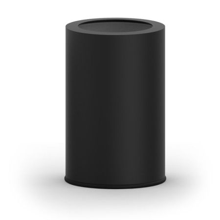 Ведро, Decor Walther, ROOMS, ширина, мм-205, глубина, мм-205, высота, мм-325, цвет-Black Matt, с вставкой из нержавеющей стали