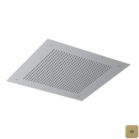 Верхний душ, Almar, Velvet, тип установки-потолочный встраиваемый, размер душевого диска, мм-380*380, форма-квадратная, количество режимов-1, тип струи-velvet rain, материал-нержавеющая сталь, внутренняя часть-в комплекте, цвет-High Brass Brushed PVD, артикул E044279.HB