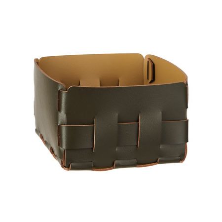 Colombo Adj Корзинка Mini Bottega, 19x19H13 см, цвет: оливковый/горчичный, артикул BADJ1019-5540