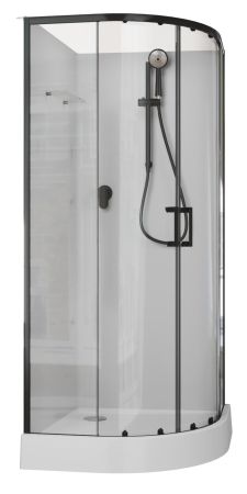 Душевая кабина Aquanet Passion EVO R Black 80x80, артикул 00281984