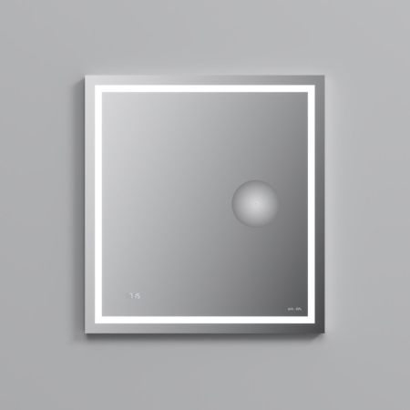 M91AMOX0653WG Универсальное зеркало с контурной Led-подсветкой, часами и косметическим зеркалом 65, артикул M91AMOX0653WG