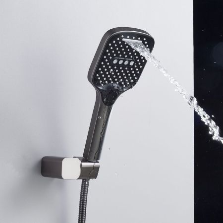 Душевая система встраиваемая Shevanik S4035T, оружейная сталь