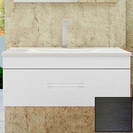 Тумба с раковиной SanVit Квадро Lux 60 kkvad060 с фактурой под дерево подвесная Венге