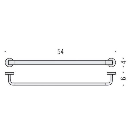 Colombo Nordic Полотенцедержатель 54 см, цвет: хром, артикул B5210.CR