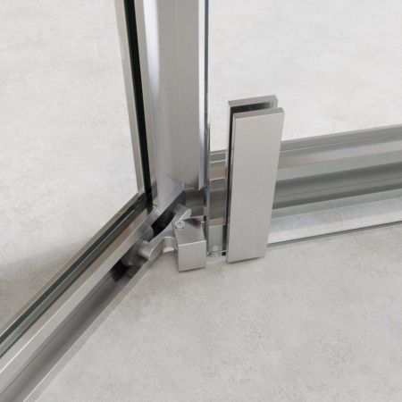 RELAX-304-P-1-100-C-BORO Душевой уголок, отделка Брашированное золото, артикул RELAX-304-P-1-100-C-BORO