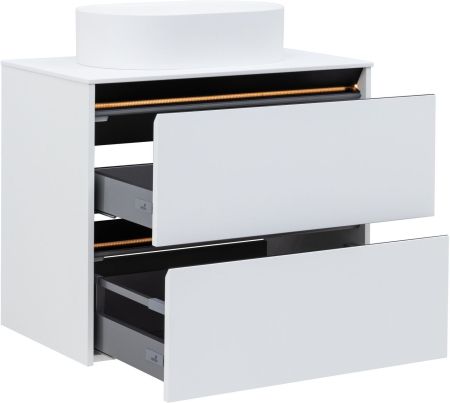 Тумба под раковину Allen Brau Activity 80 1.34004.WM белый матовый/черный браш, артикул 1.34004.WM