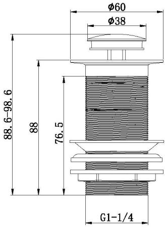 Донный клапан Allen Brau Eclipse 5.E1009-31 черный матовый, артикул 5.E1009-31