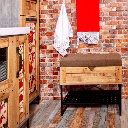 Банкетка Бриклаер Лофт 60 Метрополитен грей, артикул 4627125414091