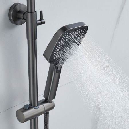 Душевая система Raffine F3696T, оружейная сталь