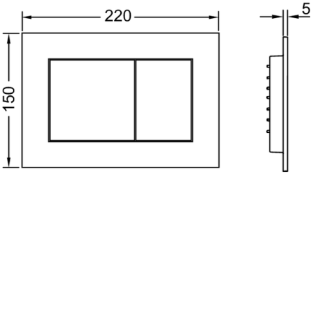 TECEplanus, 2 клав., состаренная латунь, артикул 9240366
