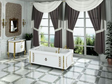 Акриловая ванна Radomir Fra Grande Анабель 170x85 без гидромассажа Хром