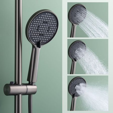 Душевая система с термостатом Splenka S223.26.09, графит