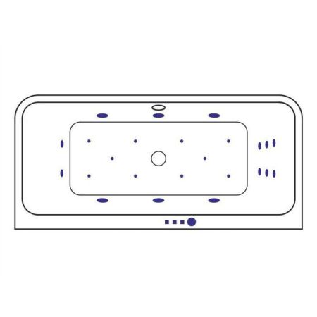 Ванна EXCELLENT Arana 180x85 "ULTRA" (золото), артикул WAEX.ARA18.ULTRA.GL