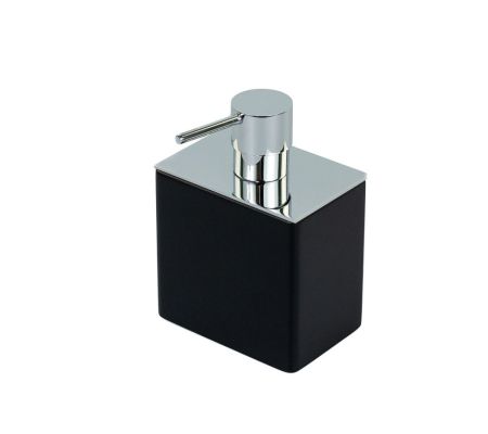 Stil Haus Rettangolo, настольный дозатор, цвет черный, помпа с крышкой хром