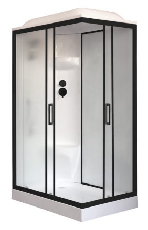 Душевая кабина Royal Bath  RB 8120HP6-WC-BL (белое/матовое) левая, артикул RB8120HP6-WC-BL-L