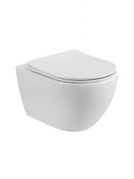 STREAM Унитаз подвесной безободковый со смывом "Торнадо" с сиденьем дюропласт soft close, CZR-2426-TH-TOR/SC