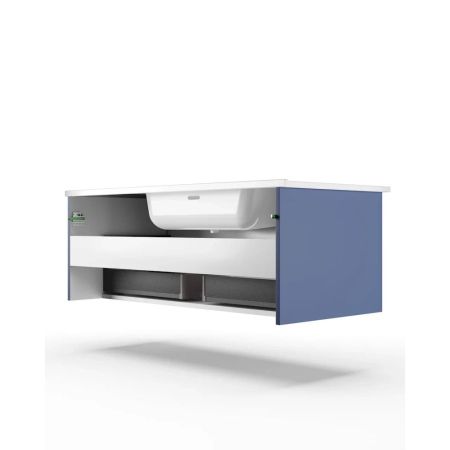 Тумба под раковину подвесная La Fenice Terra FNC-01-TER-BG-100, синяя, артикул FNC-01-TER-BG-100