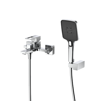 Смеситель для ванны с душем DQ Dortmund короткий излив хром (DA1713201)