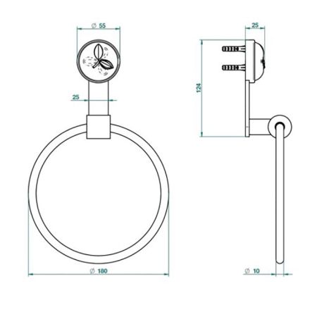 THG POMME CRISTAL LUSTRE OR Полотенцедержатель-кольцо, цвет Soft gold