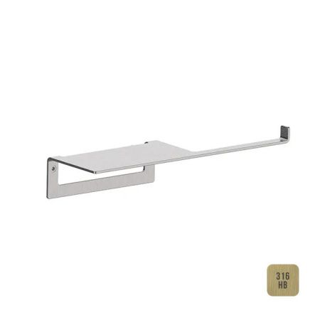 Бумагодержатель, Almar, 316 Stainless Steel, без крышки, с полочкой, ширина, мм-282, тип установки-настенный, цвет-High Brass Brushed PVD AISI 316 Бумагодержатель, Almar, 316 Stainless Steel, без крышки, с полочкой, ширина, мм-282, тип установки-настенный, цвет-High Brass Brushed PVD AISI 316