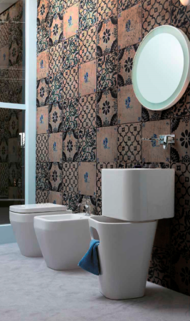 AZZURRA TANDEM Бельевая корзина под раковину из полиуретана 42х42хh52см, белая, артикул ULI CES bi