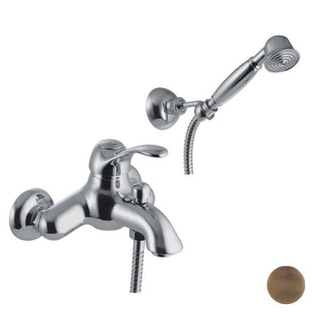 FIMA|Carlo Frattini Lamp Смеситель для ванны внешнего монтажа, с душевым комплектом, цвет бронза, артикул F3304BR