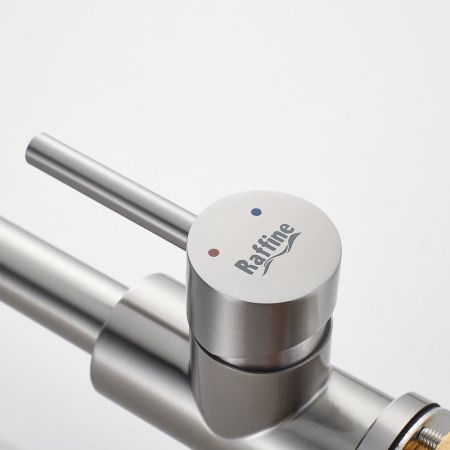 Смеситель для кухни с подключением фильтра воды Raffine F108L, сатин, артикул F108L