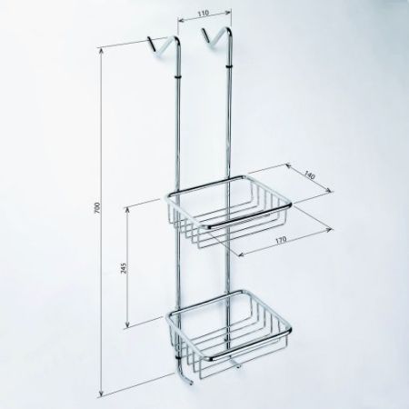 Подвесная полочка для душа 700x170мм, артикул 104702172