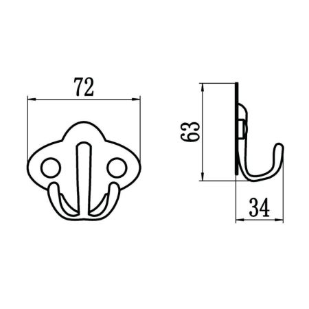 Крючок для ванной комнаты Savol S-00101B, хром, артикул S-00101B