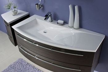 Puris Crescendo, тумба под раковину 1200 мм правая, цвет дуб трюфель