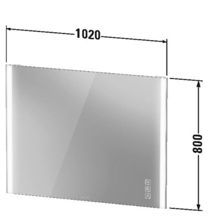 Duravit XViu Зеркало с подсветкой 1020x800x40мм, сенсорное управление, цвет: champagne matt