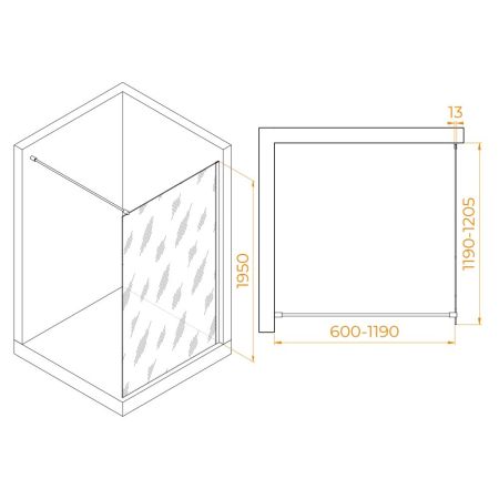 Душевая перегородка RGW WA-010 (Тонированное (Серое), 1200), артикул 351001012-31