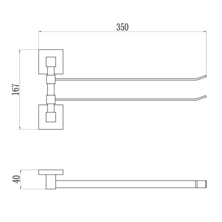 Полотенцедержатель Savol S-06502A, хром, артикул S-06502A