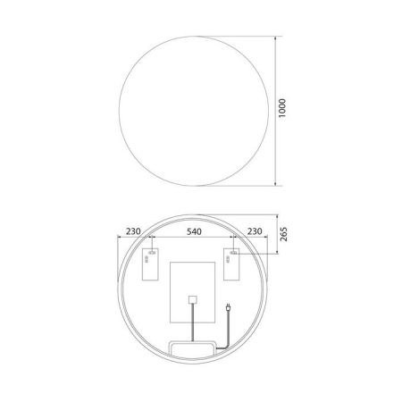 Зеркало с подсветкой и термообогревом, 100 см, Bild, IDDIS, BIL10T0i98, артикул BIL10T0i98