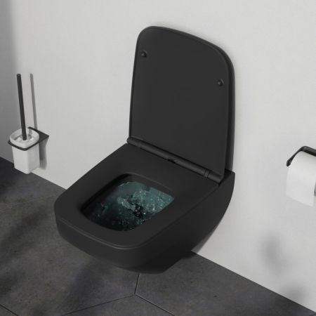 C50A1700MBSC Inspire V2.0 подвесной унитаз FlashClean с сиденьем микролифт, черн мат, артикул C50A1700MBSC