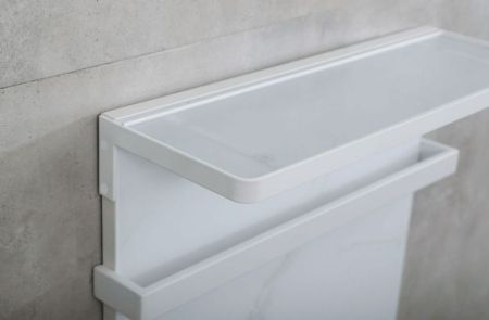 Электрический полотенцесушитель Black&White Universe 400x899 N-388WM с полкой Белый, артикул 388WM