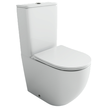 Напольный пристенный унитаз Мия (Mia) Торнадо с бачком сиденье микролифт белый арт CN1801T