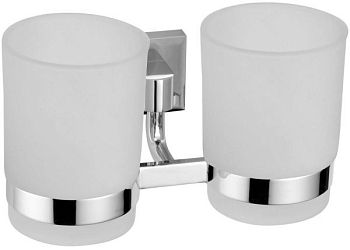 Стакан для ванной комнаты двойной Savol S-009568, хром