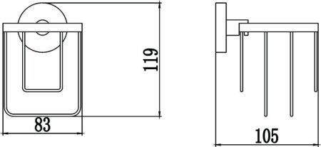 Держатель для освежителя воздуха Savol S-008733, хром, артикул S-008733