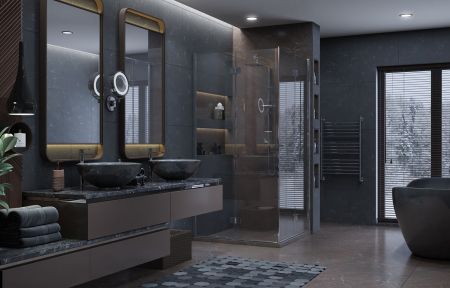 Душевой уголок Ambassador Diamond 12011109-ST3, квадратный, линейный трап, 90х90, артикул 12011109-ST3